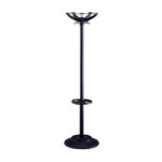 Appendiabiti - con portaombrelli - 5 posti - 168 x 46 cm - nero - Unisit