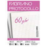 Foglio protocollo - A4 - 1 rigo - 60 gr - Fabriano - conf. 200 pezzi