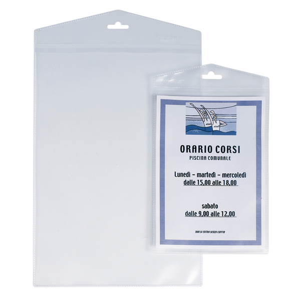 MD_58888 Porta Avvisi Appendimi - PPL - 22 x 30 cm - trasparente - Sei Rota - conf. 10 pezzi - immagine 1