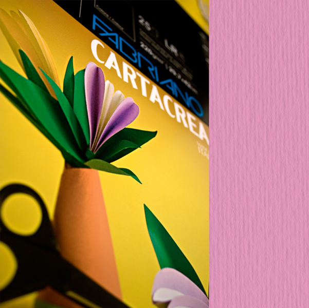 MD_59688 Cartoncino CartaCrea - 35 x 50 cm - 220 gr - fucsia - Fabriano - blister 10 fogli - immagine 1