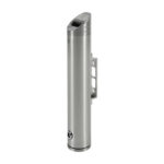 Portacenere murale - da esterno - diametro 10 cm - H 48 cm - acciaio inox