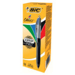 Penna a sfera scatto multifunzione 4 Colours Grip Pro - punta 1,0mm - nero, blu, rosso, verde  - Bic