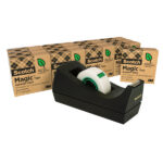 Dispenser C38 - per nastri 33 m - 14 rotoli Scotch Magic 900 inclusi - nero - Scotch