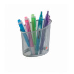 Portapenne Mesh - rete metallica - 10,5 x 7,3 x 10,3 cm - argento - Alba