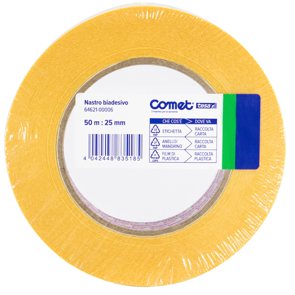 MD_62506 Nastro biadesivo - 25 mm x 50 m - PP - trasparente - Comet - immagine 1