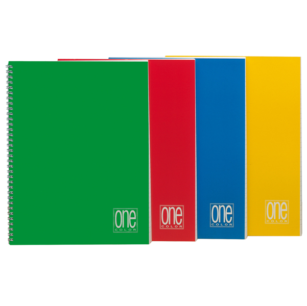 MD_63110 Quaderno One Color - A5 - 5mm - 60 fogli - 80 gr - s/fori - spiralato - Blasetti - immagine 1