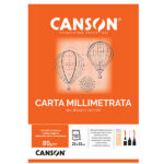 Blocco carta opaca millimetrata - 23 x 33 cm - 10 fogli - 80gr - Canson