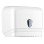 Dispenser asciugamani in rotolo/fogli - 30x19,5x25,1 cm - plastica - bianco - Mar Plast