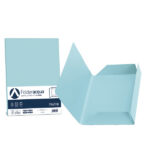 Cartellina 3 lembi Acqua - 200 gr - A4 - cartoncino bristol - celeste - Favini - conf. 25 pezzi