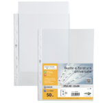 Buste forate Atla - leggera - buccia - 22 x 30 cm - trasparente - Sei Rota - conf. 50 pezzi