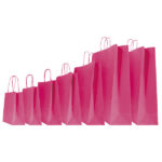 Shopper Twisted - maniglie cordino - 36 x 12 x 41 cm - carta kraft - magenta - Mainetti Bags - conf. 25 pezzi