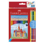 Matita colorata eco Il Castello+3 bicolor + 1 grafite - colori assortiti - Faber-Castell - astuccio 36 pezzi