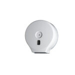 Dispenser carta igienica Basica rotolo Mini Jumbo - 28,2 x 12 x 29,4 cm - rotolo diametro 23 cm - bianco - Medial