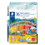 Pastelli Noris aquarell 144 - colori assortiti - Staedtler - astuccio 36 pezzi