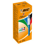Penna a sfera scatto multifunzione 4 Colours Mini  - punta 1,0mm - nero, blu, rosso, verde - Bic -  conf. 12 pezzi