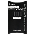 Refill Hi Tecpoint V5/V7 ricaricabile - nero - Pilot - conf. 3 pezzi