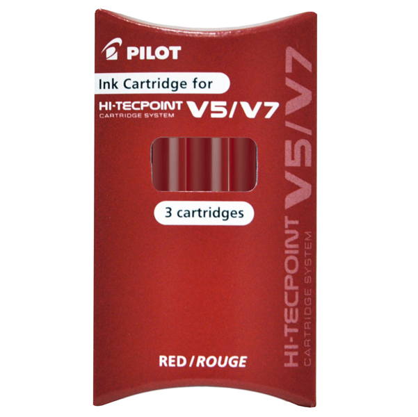 MD_68103 Refill Hi Tecpoint V5/V7 ricaricabile - rosso - Pilot - conf. 3 pezzi - immagine 1