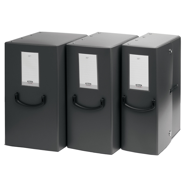 MD_68136 Scatola archivio Pick Up - dorso 12 cm - 35 x 25 cm - grigio antracite - Fellowes - immagine 1