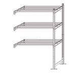 Scaffale Rang'Eco 300 - modulo aggiunta - 3 ripiani - portata ripiano 300 kg - 100 x 60 x 200 cm - acciaio - grigio/blu - Paperflow