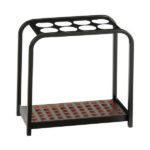 Portaombrelli Multi - 8 posti - 52 x 26 x 54 cm - nero/acciaio - Medial