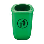 Cestino gettacarte Classic - da esterni - 40,4 x 34,8 x 74,5 cm - 50 L - PP - verde - Medial