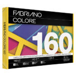 Carta Fabriano Colore - A3 - 160 gr - colori forti giallo - Fabriano - conf. 125 fogli