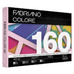 Carta Fabriano Colore - A3 - 160 gr - colori tenui rosa - Fabriano - conf. 125 fogli