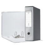 Registratore Eurofile G55 - dorso 8 cm - protocollo 23 x 33 cm - grigio metallizzato - Esselte