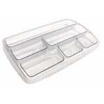 Vaschetta portacancelleria - 25,3 x 3,4 x 15,7 cm - trasparente neutro - Arda