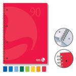 Quaderno Colors - A5 -  5mm - 60 fogli - 90 gr - c/fori - spiralato - BM