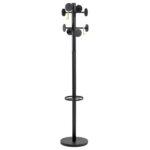 Appendiabiti Stand3 - 8 posti - 175 x 37 cm - nero - Alba