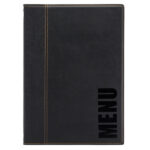Portamenù Trendy - 1 inserto doppio incluso - A4 - 24 x 34 cm - nero - Securit