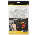 Stencil trasparenti assortiti (lettere, numeri, forme) - 32 x 22 cm - Securit - set 6 pezzi