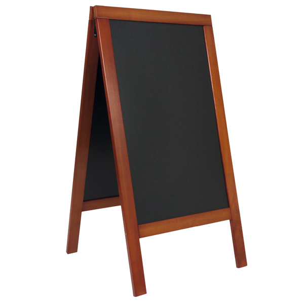 MD_71639 Lavagna Sandwich - cavalletto mogano - 71 x 135 cm - Securit - immagine 1