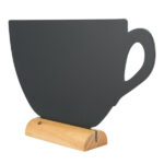 Lavagna da tavolo Silhouette - 33,5 x 21,5 cm - forma tazza - nero - Securit