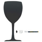 Lavagna da parete Silhouette - 50 x 23 cm - forma bicchiere - nero - Securit