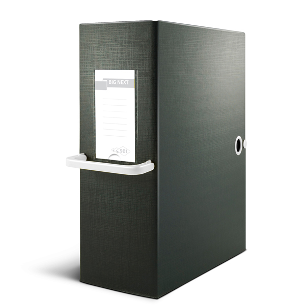 MD_71816 Scatola archivio Big Next - dorso 12 cm - 25 x 35 cm - nero/bianco - Sei Rota - immagine 1