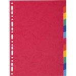 Separatore Forever - 12 tacche - cartoncino riciclato 220 gr - A4 - multicolore - Exacompta