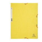 Cartella 3 lembi con elastico angolare - A4 - dorso 0,3 cm - cartoncino Lustrè - giallo limone - Exacompta