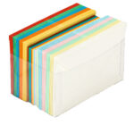 Scatola 100 cartoncini (200gr) + 100 buste (90gr) - arcobaleno - formato 4 - Favini