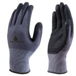 Guanti di precisione VE727NO - poliammide - palmo in nitrile/poliuretano - grip sul palmo - taglia 09 - grigio/nero - Deltaplus