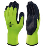 Guanti da lavoro Apollon Winter - acrilico felpato - palmo in schiuma di lattice - taglia 10 - giallo fluo/nero - Deltaplus