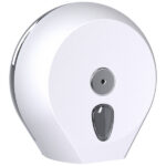 Dispenser carta igienica EColored rotolo Mini Jumbo - 27 x 12,8 x 27,3 cm - rotolo diametro 23 cm - adamello white - Mar Plast