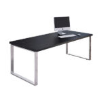 Scrivania direzionale Prestige Metal - 210 x 90 x 74 cm - nero venato