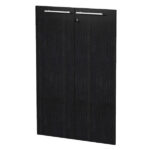 Coppia ante Prestige - per mobile medio - 80 x 115,4 cm - spessore 18 mm - melaminico - nero venato