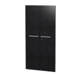 Coppia ante Prestige - per mobile medio/alto - con serratura - 80 x 153,8cm - spessore 18 mm - melaminico - nero venato