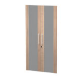 Coppia ante Prestige - per mobile medio/alto - 80 x 153,8 cm - spessore 18 mm - vetro/melaminico - ciliegio arabis