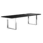Tavolo riunioni Prestige Metal - 220 x 100 x 74 cm - nero venato