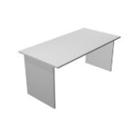 Scrivania Easy - lineare - 140 x 80 x 72 cm - grigio