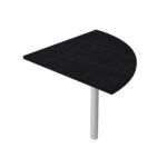 Raccordo angolare 90&deg; per scrivanie Easy - 80 x 80 cm - nero venato/grigio cromato